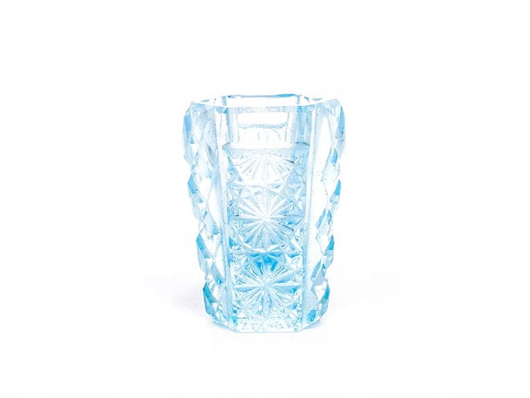 Komplet kieliszków Art Deco, szkło kryształowe błękitne, Czechy, lata 40. - 253395