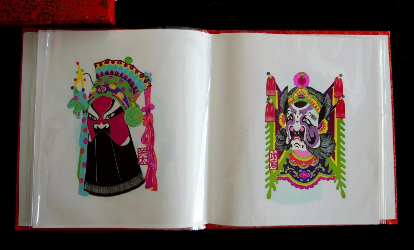 Album z wycinankami Yuxian County, multikolor, papier jedwab, Chiny, lata 60. - 18689