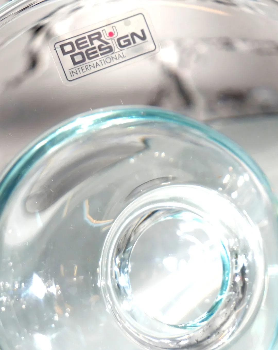 Przezroczysty zestaw trzech minimalistycznych wazonów szklanych, Deru Design, Niemcy, lata 80. - 18679