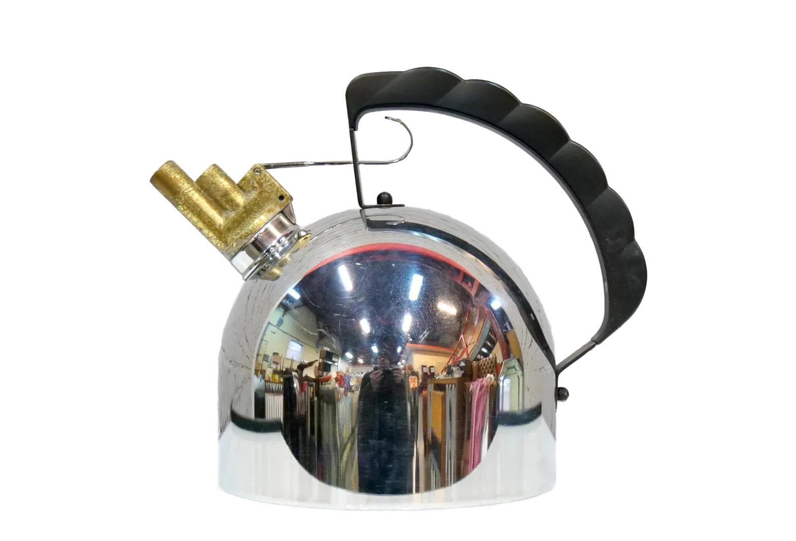 Czajnik 9091, metal srebrny, proj. R. Sapper, Alessi, Włochy, lata 70.