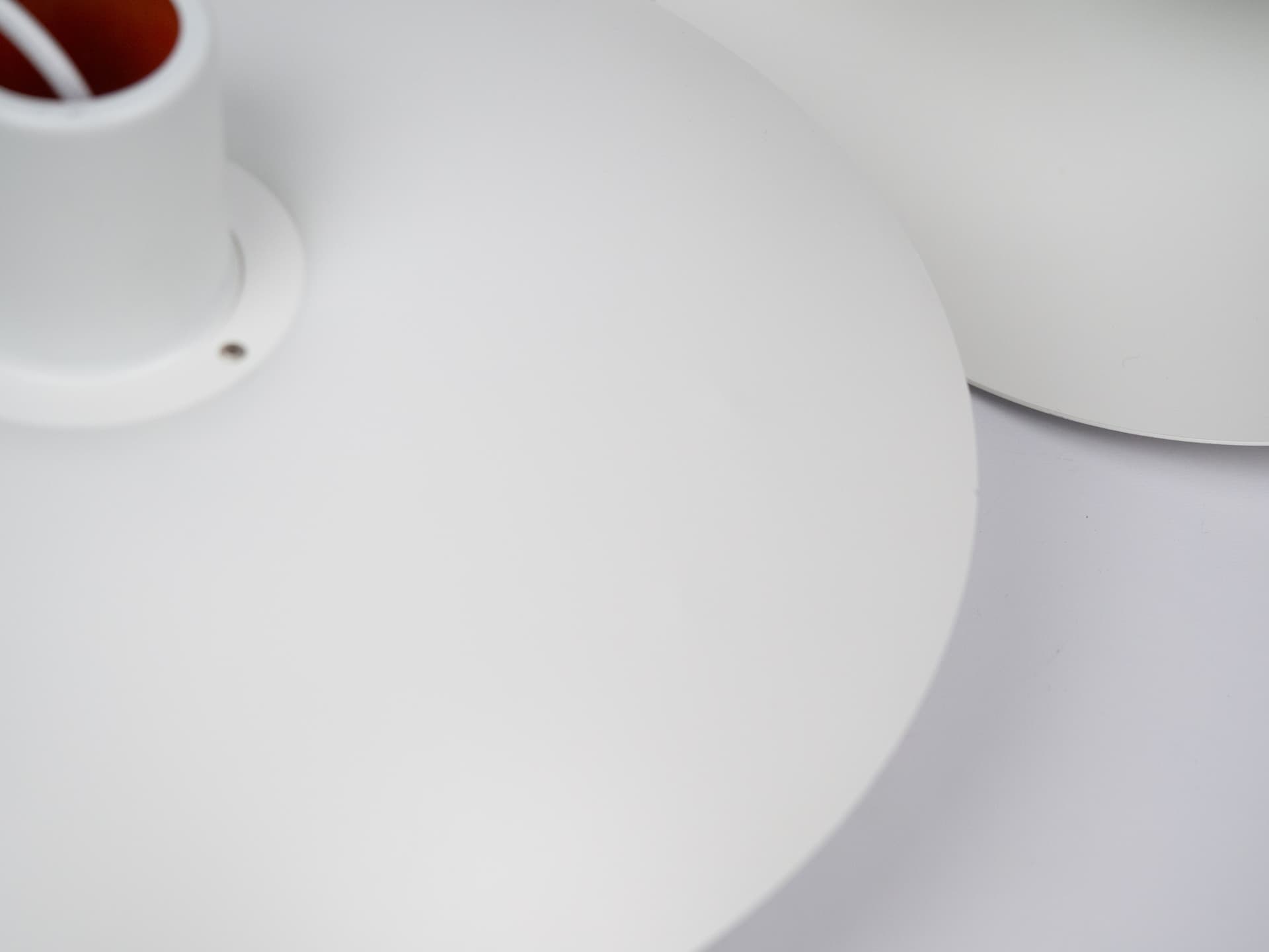 Para lamp wiszących PH 4/3, aluminium biały, proj. P. Henningsen, Louis Poulsen, Dania, lata 70. - 256136