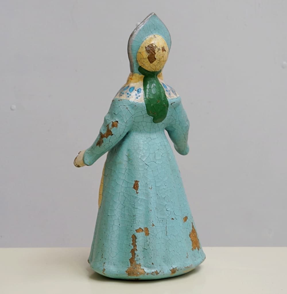 Turquoise Snegurochka Figurine, Russian Folk, Russia, 1940s - 18597