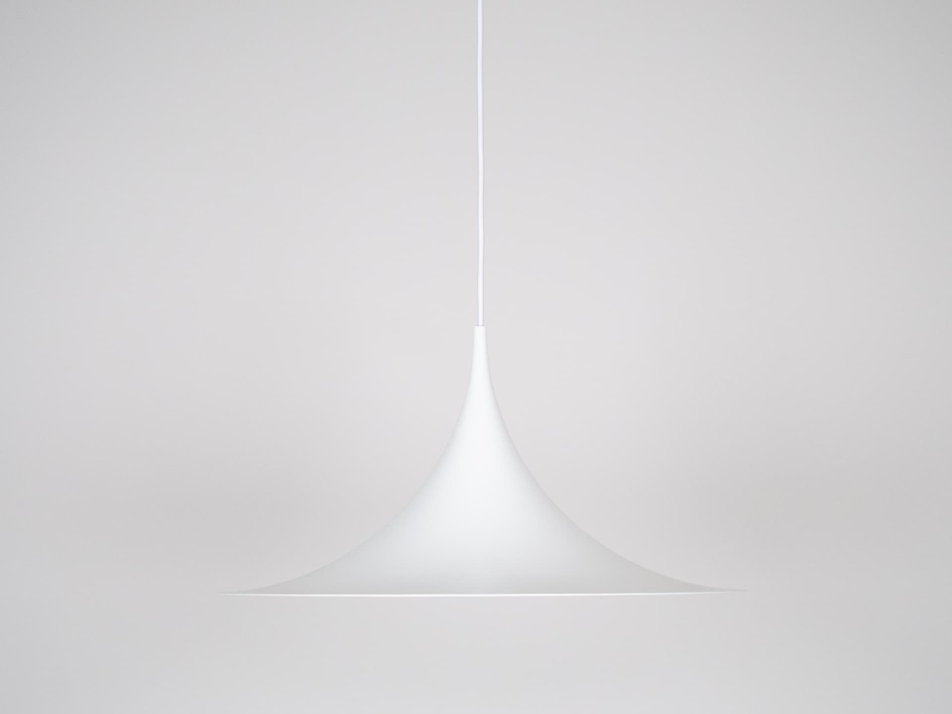 Lampa Semi, biały, metal, proj. C. Bonderup, T. Thorup, Fog & Mørup, Dania, lata 60. - 259244