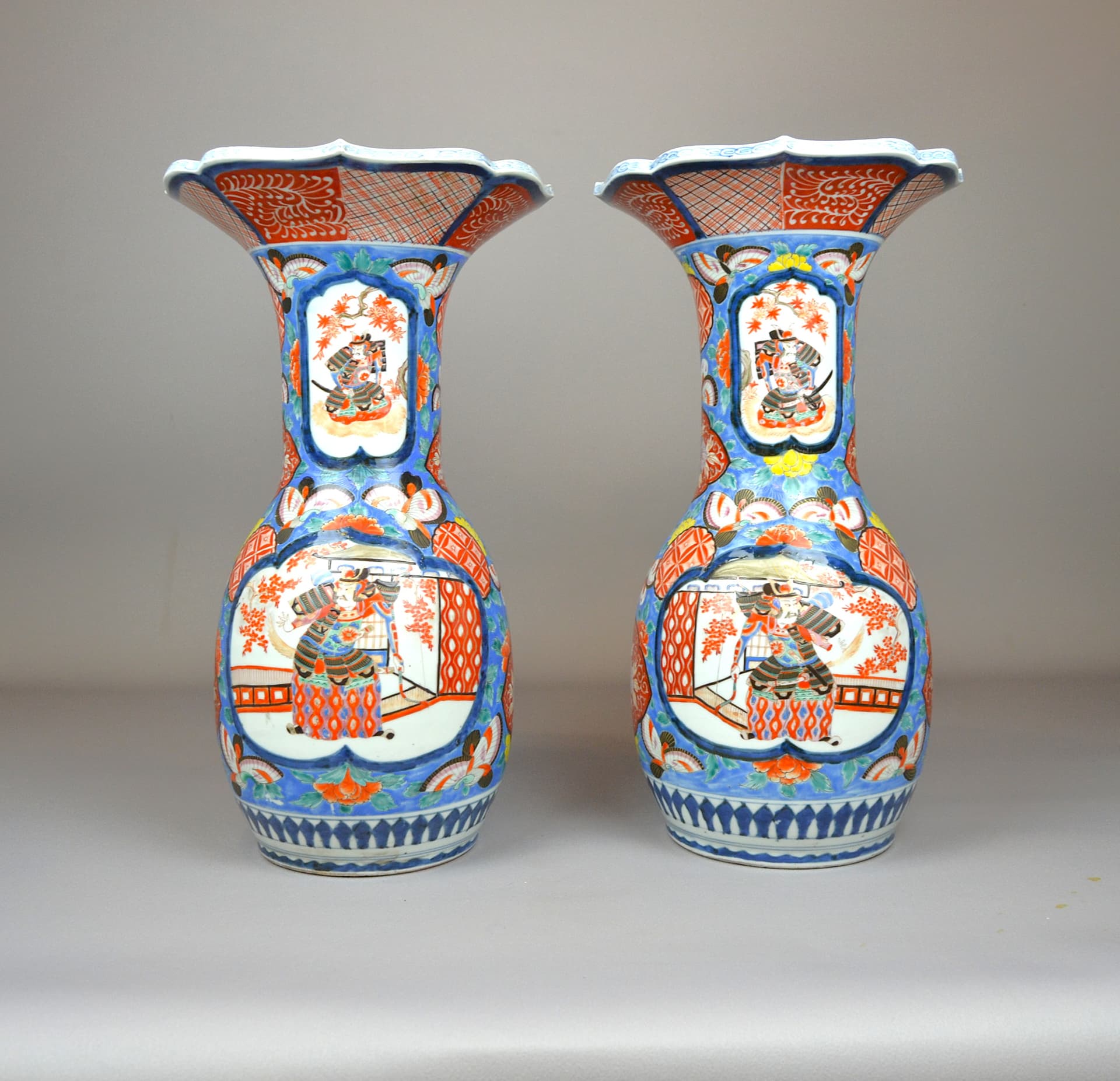 Para waz Imari, multikolor, porcelana, Japonia, XIX w. - 79324