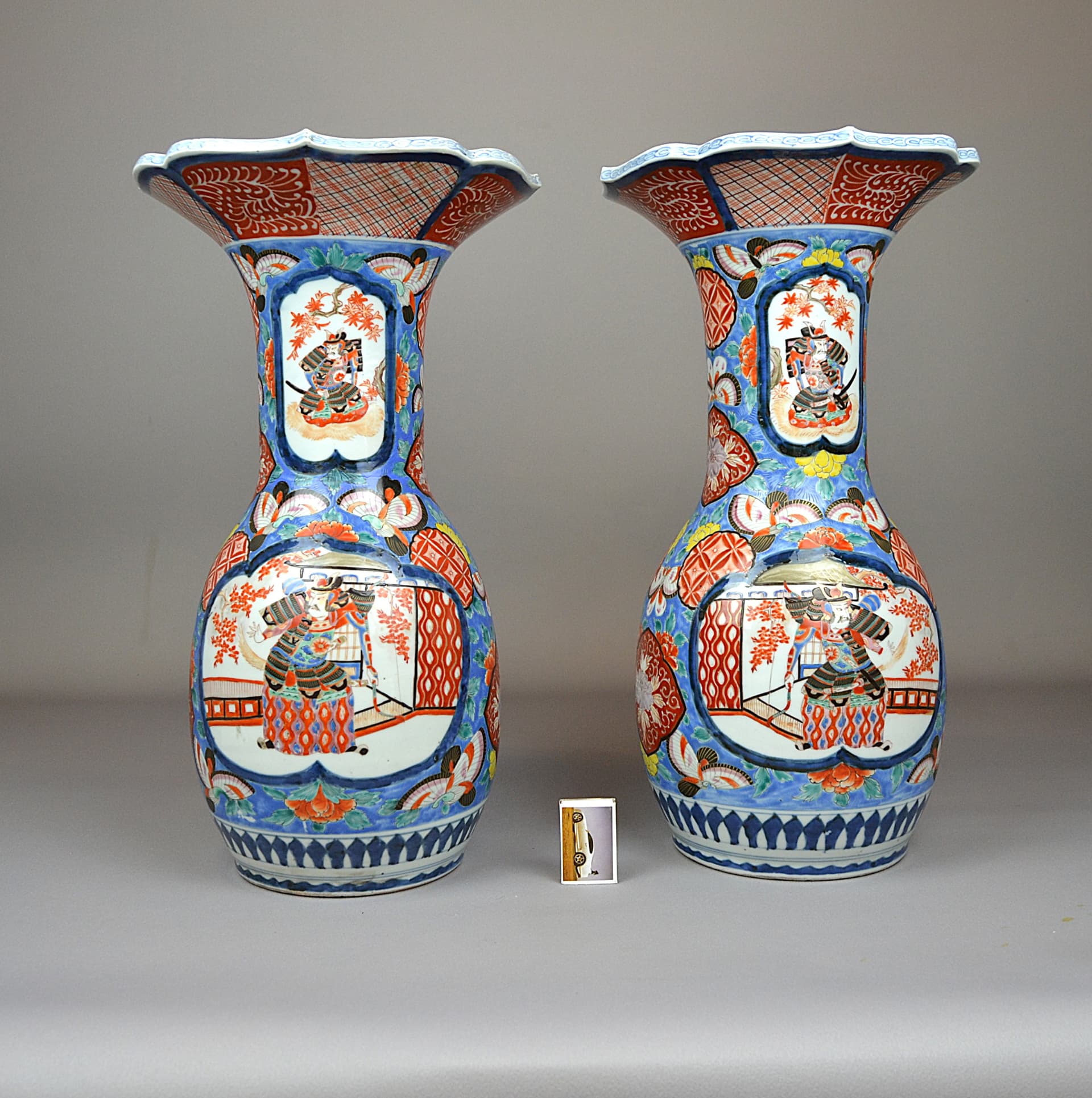 Para waz Imari, multikolor, porcelana, Japonia, XIX w. - 79331