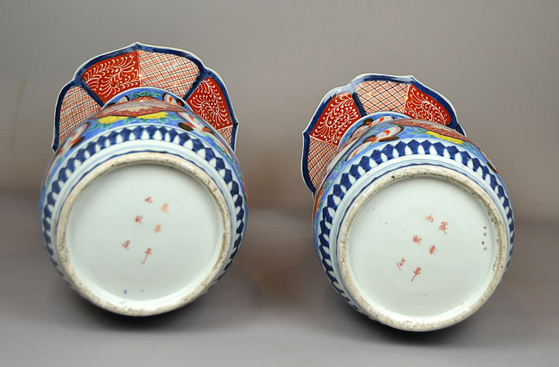 Para waz Imari, multikolor, porcelana, Japonia, XIX w. - 79333