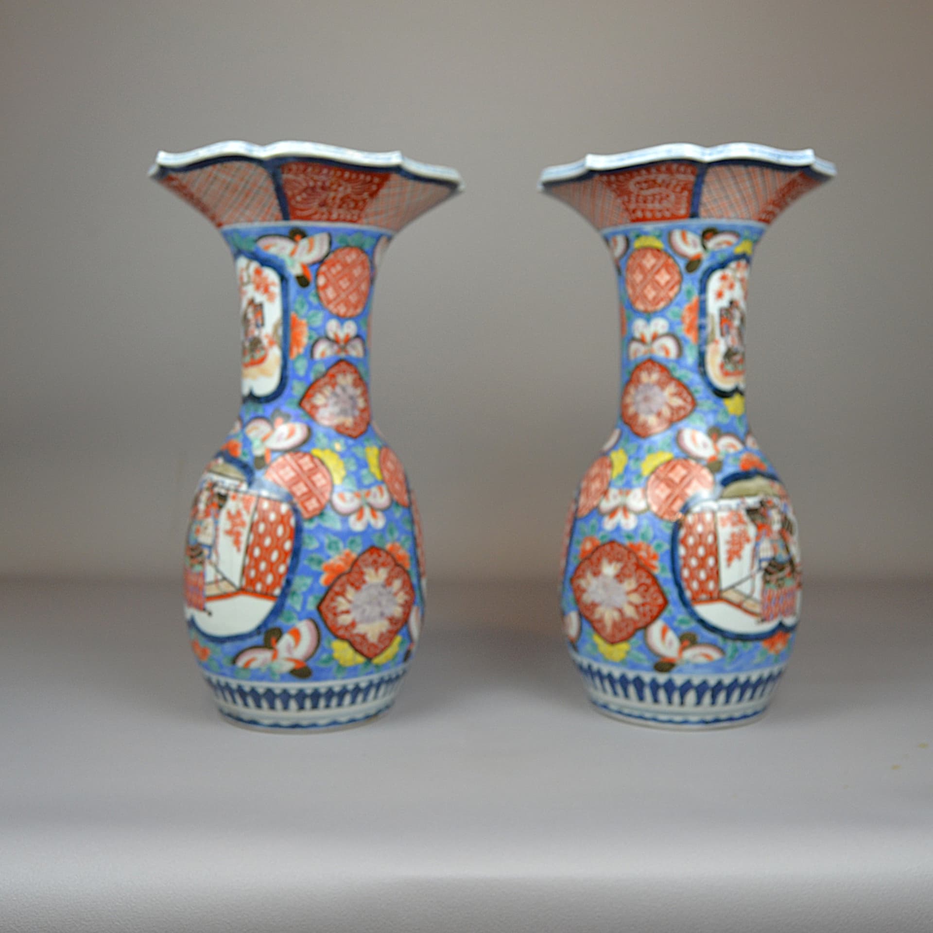 Para waz Imari, multikolor, porcelana, Japonia, XIX w. - 79330