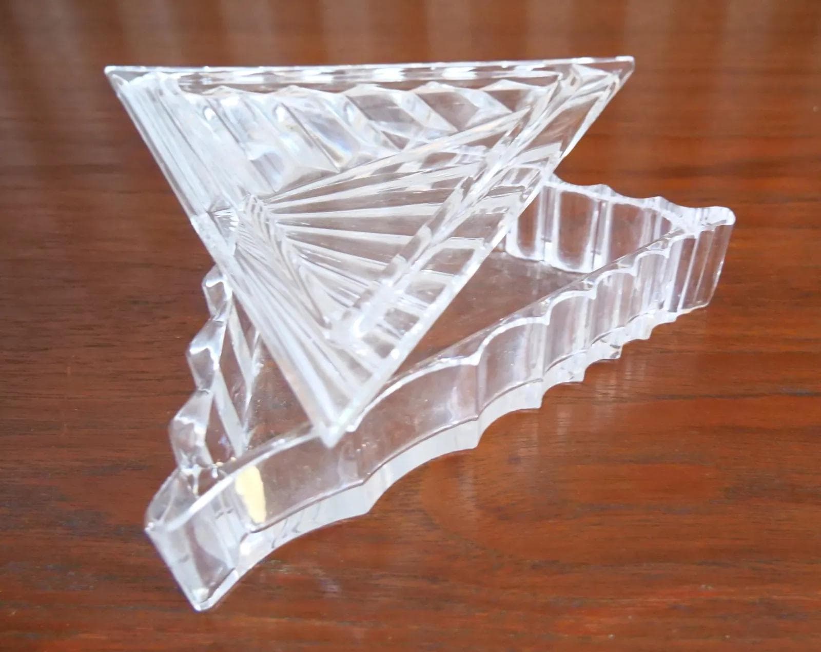 Modernist Sugar Bowl, Transparent Crystal, France, 1950s - 19056