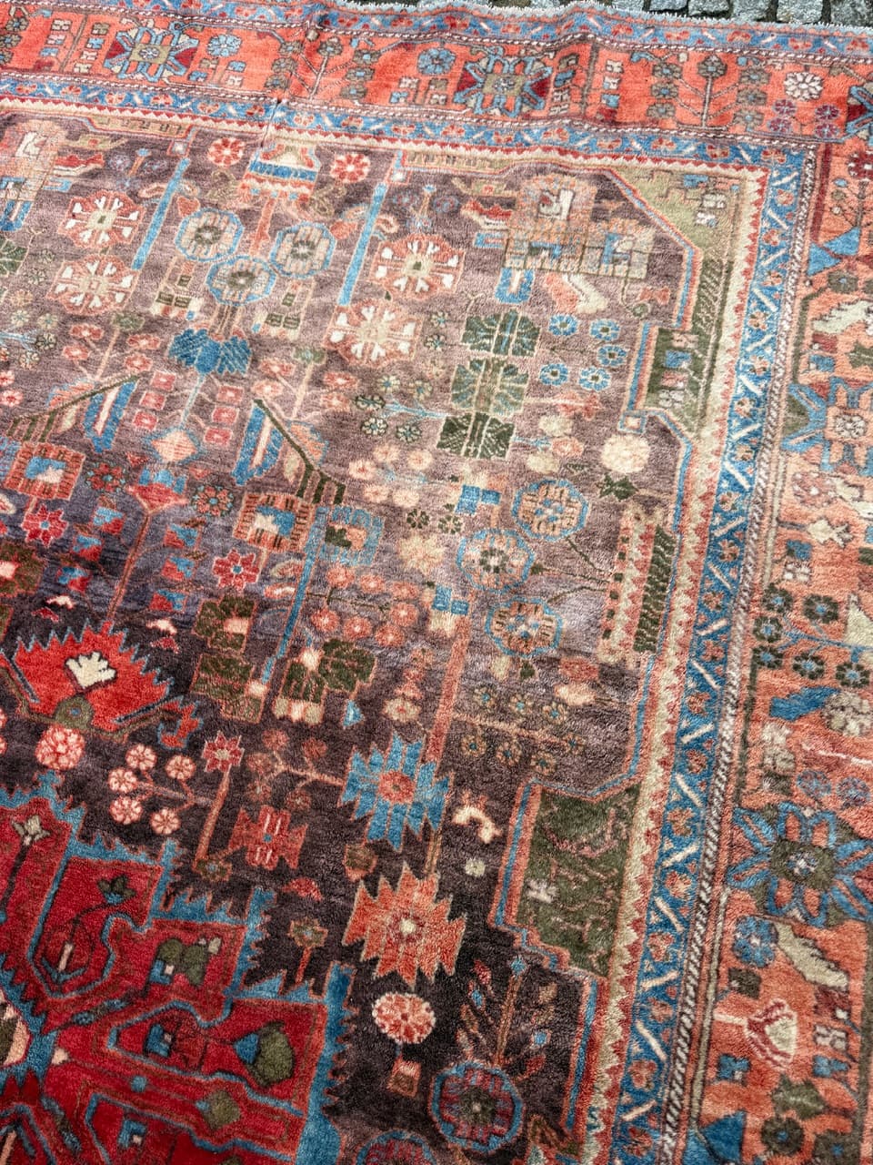 Dywan Hamadan 310x210 cm, czerwony, wełna, Iran - 260722