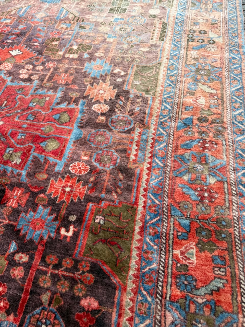 Dywan Hamadan 310x210 cm, czerwony, wełna, Iran - 260720