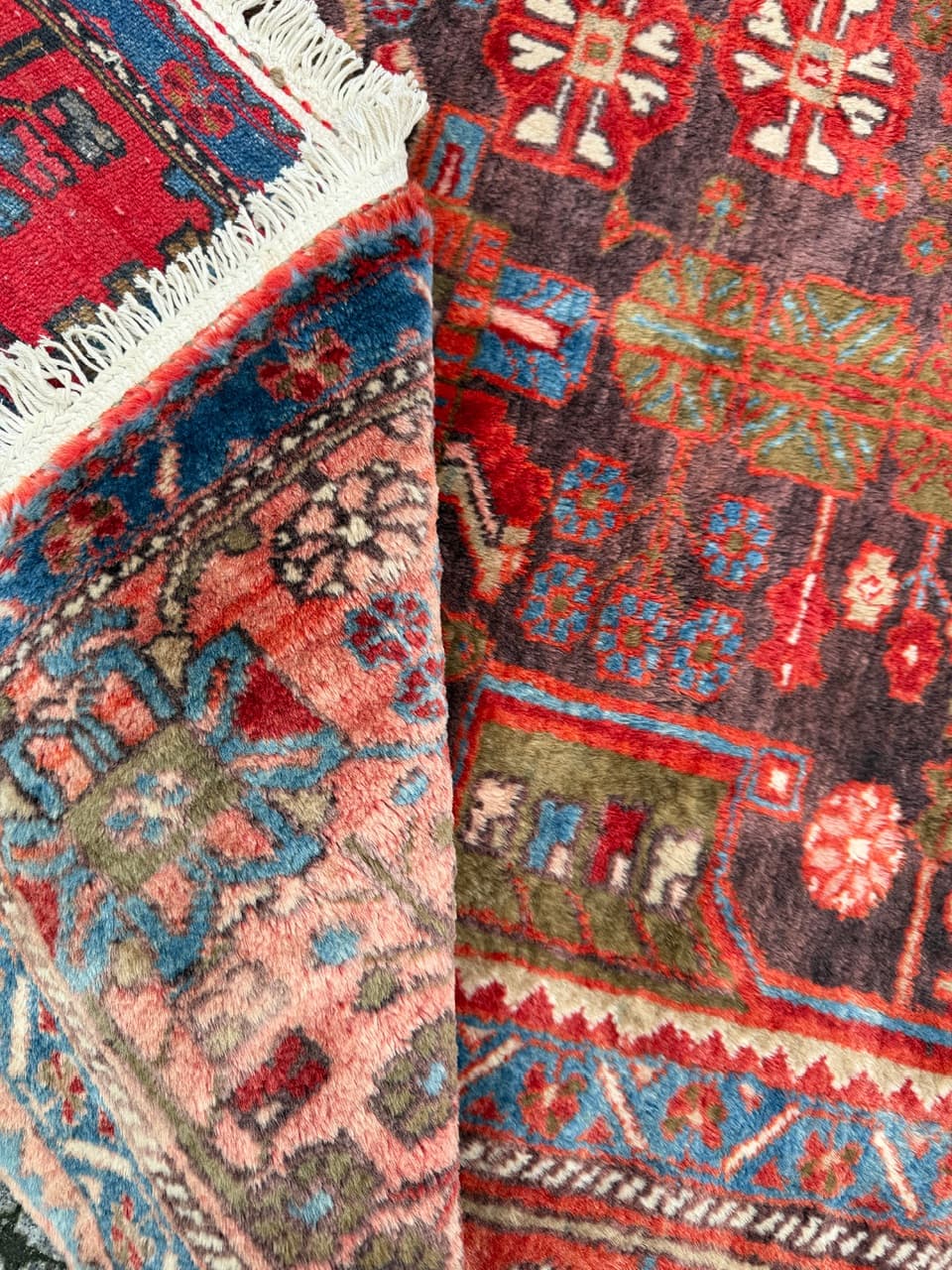 Dywan Hamadan 310x210 cm, czerwony, wełna, Iran - 260721