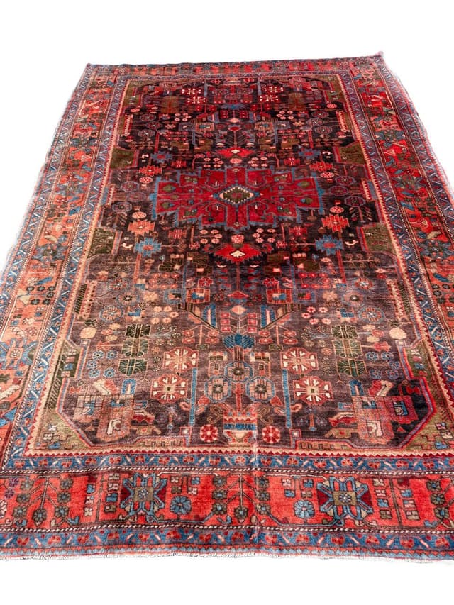 Dywan Hamadan 310x210 cm, czerwony, wełna, Iran - WYMIARY