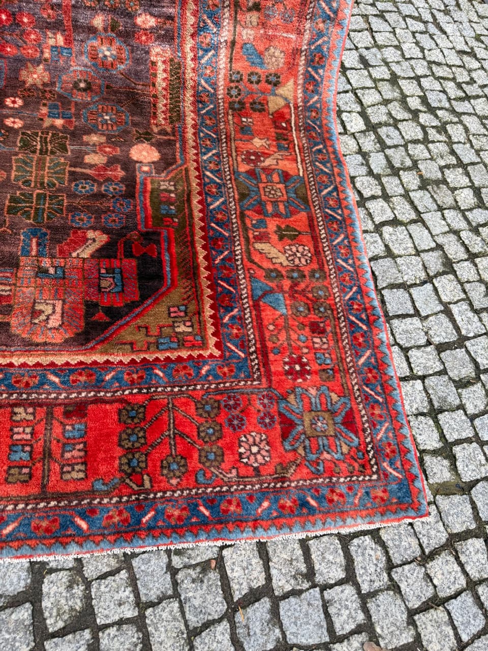 Dywan Hamadan 310x210 cm, czerwony, wełna, Iran - 260710