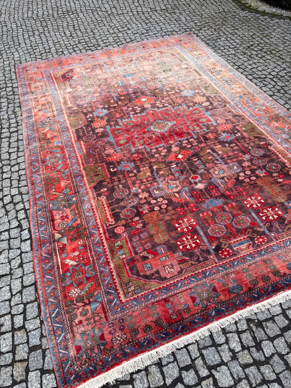 Dywan Hamadan 310x210 cm, czerwony, wełna, Iran - 260717