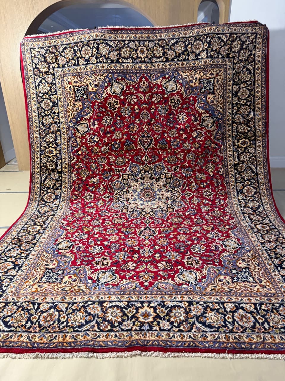 Dywan Keshan 400x300 cm, wełna czerwona, Iran - 260775