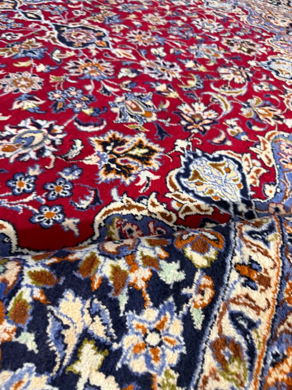 Dywan Keshan 400x300 cm, wełna czerwona, Iran - 260767