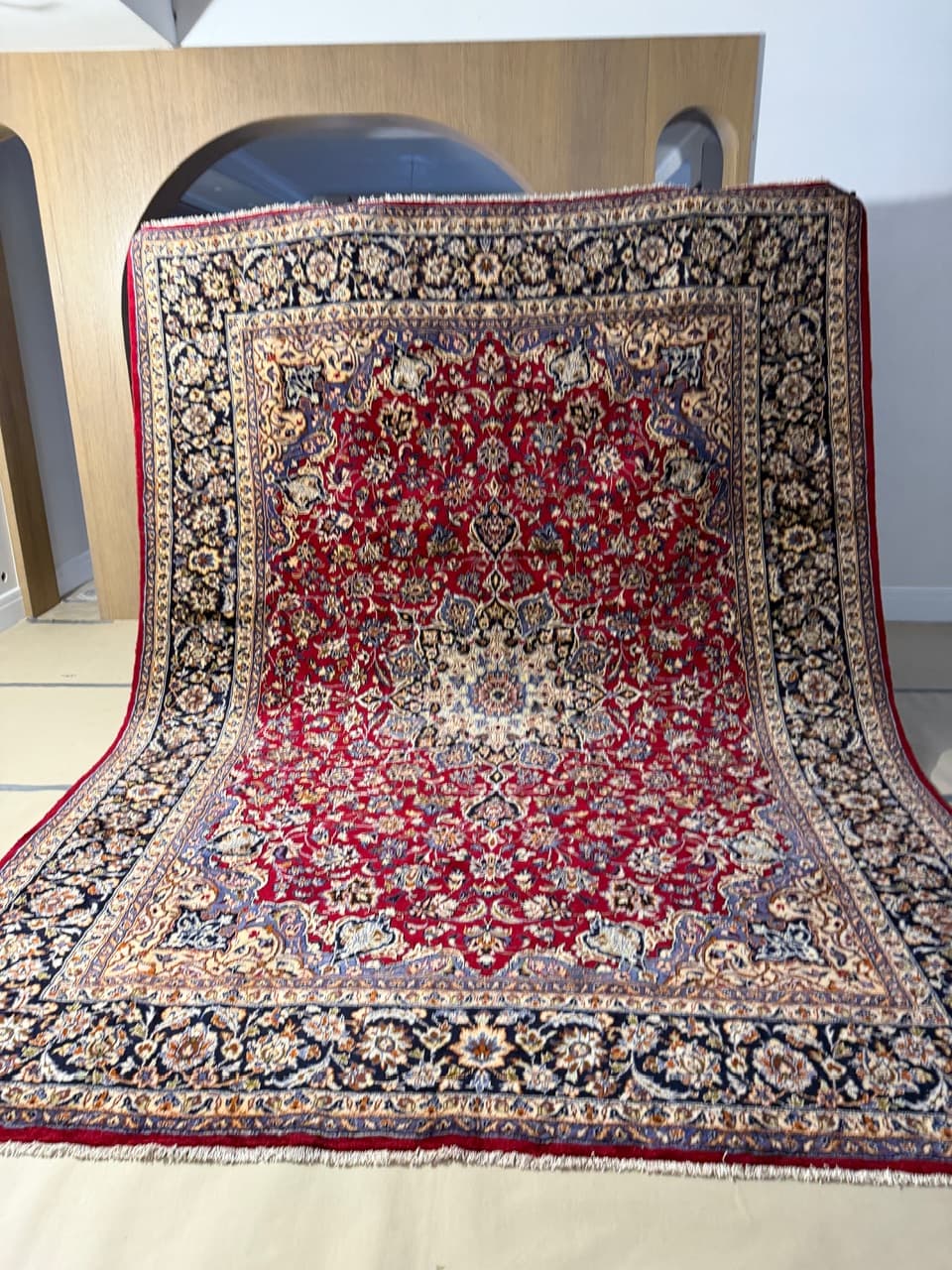 Dywan Keshan 400x300 cm, wełna czerwona, Iran - 260774