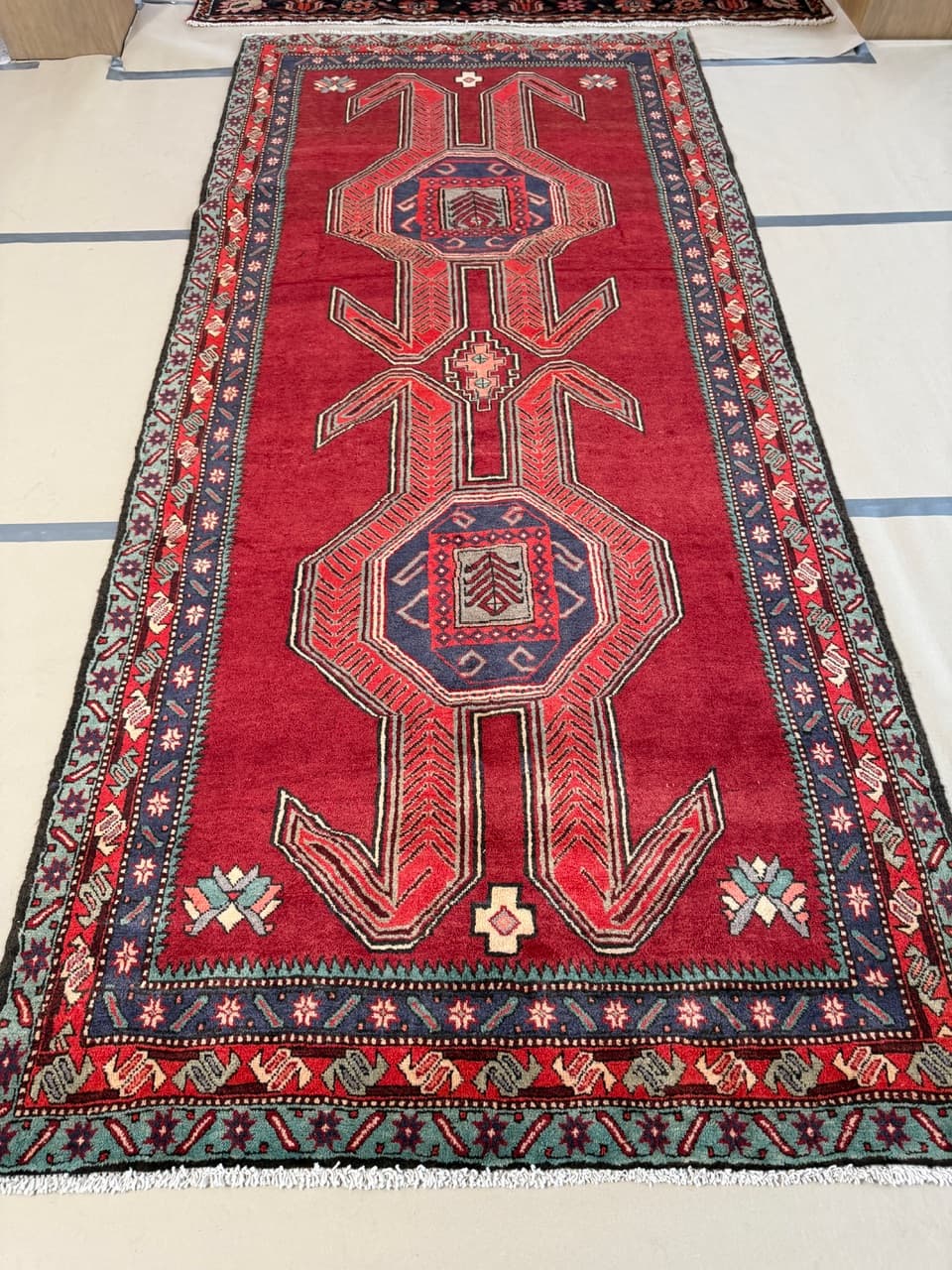 Chodnik Hamadan, czerwony, wełna, Iran - 260789