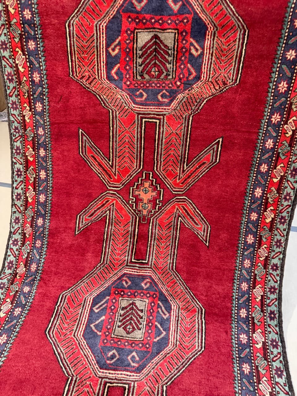 Chodnik Hamadan, czerwony, wełna, Iran - 260784