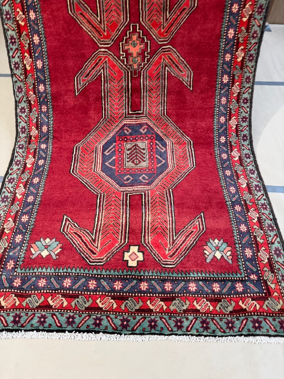 Chodnik Hamadan, czerwony, wełna, Iran - 260783