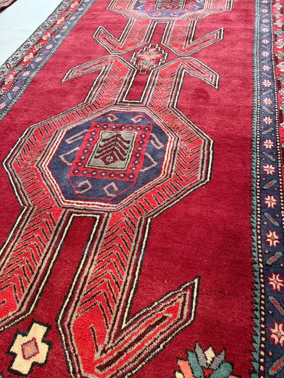 Chodnik Hamadan, czerwony, wełna, Iran - 260779