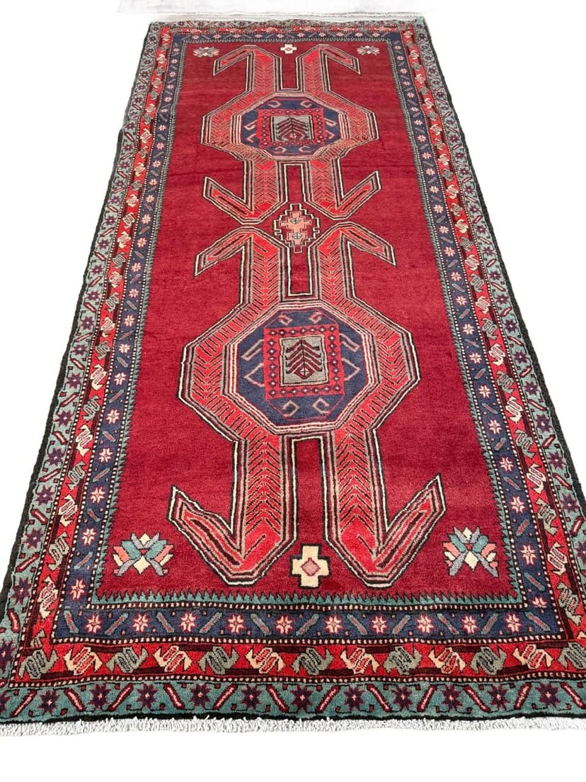 Chodnik Hamadan, czerwony, wełna, Iran