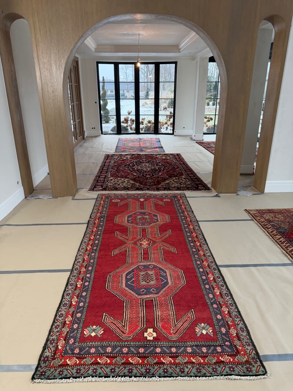 Chodnik Hamadan, czerwony, wełna, Iran - 260787