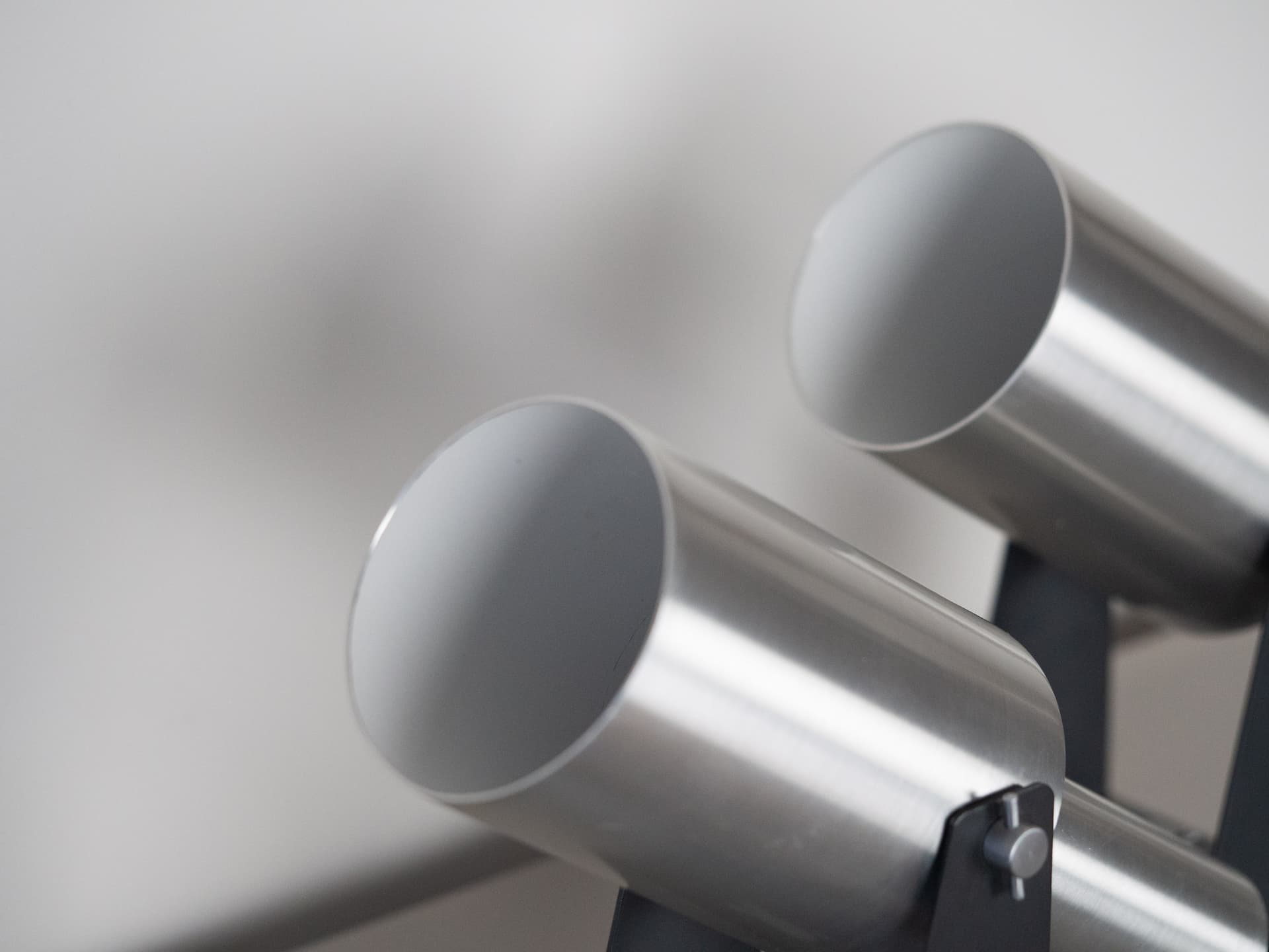 Pair of wall sconces Sonet, silver aluminum, Fog & Mørup, Denmark, 1960s. - 260820