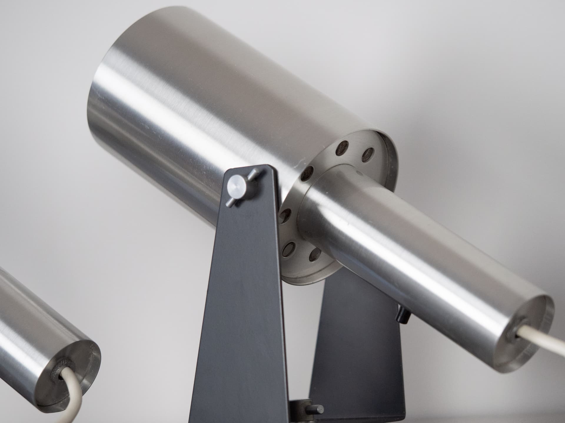 Pair of wall sconces Sonet, silver aluminum, Fog & Mørup, Denmark, 1960s. - 260819