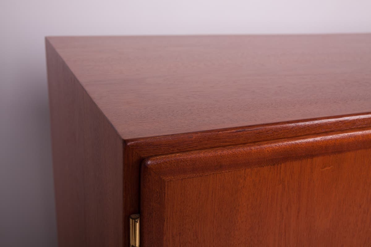 Sideboard Rungstedlund, brown teak, by O. Wanscher, Poul Jeppesens Møbelfabrik, Denmark, 1960s. - 261476