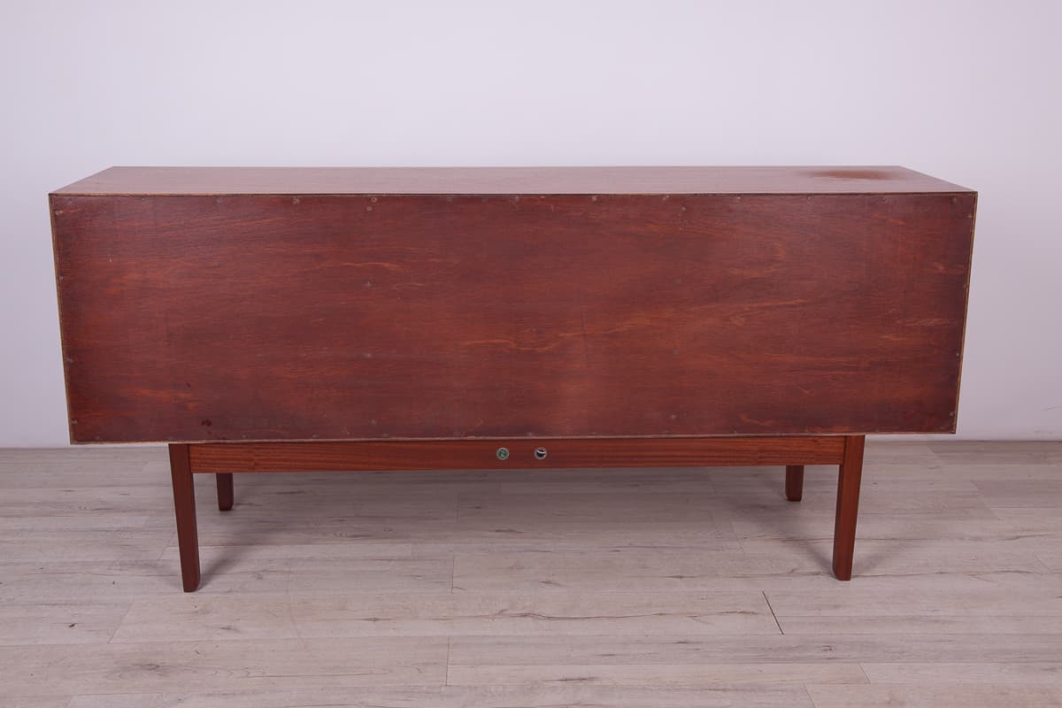 Sideboard Rungstedlund, brown teak, by O. Wanscher, Poul Jeppesens Møbelfabrik, Denmark, 1960s. - 261474