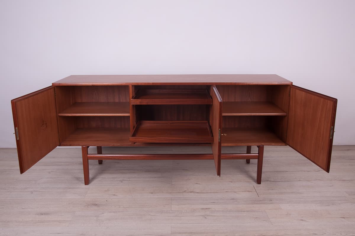 Sideboard Rungstedlund, brown teak, by O. Wanscher, Poul Jeppesens Møbelfabrik, Denmark, 1960s. - 261475