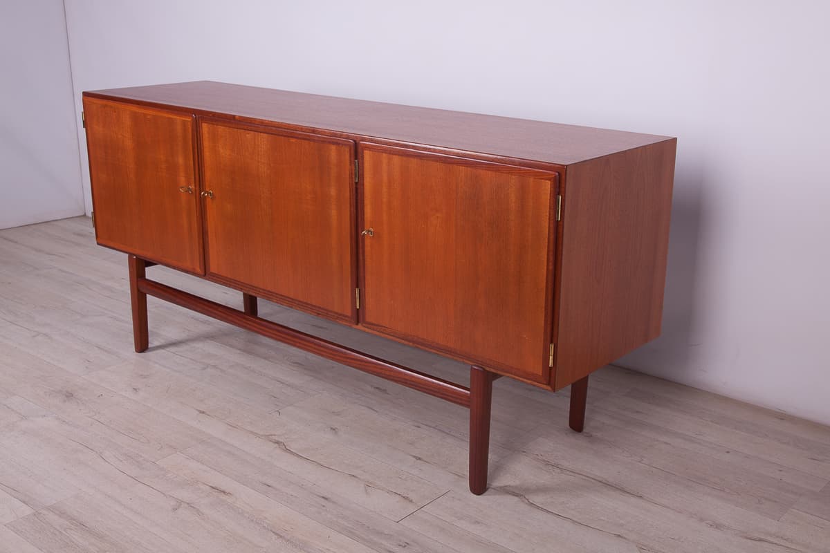 Sideboard Rungstedlund, brown teak, by O. Wanscher, Poul Jeppesens Møbelfabrik, Denmark, 1960s. - 261468