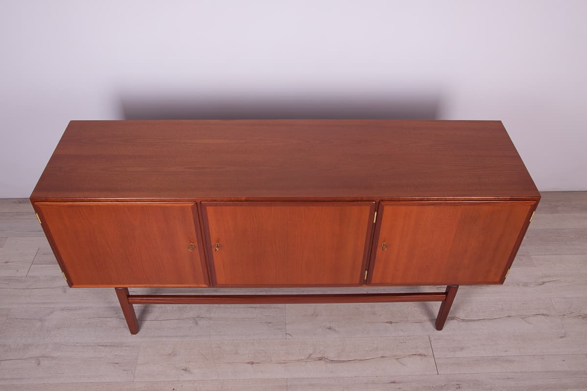 Sideboard Rungstedlund, brown teak, by O. Wanscher, Poul Jeppesens Møbelfabrik, Denmark, 1960s. - 261472