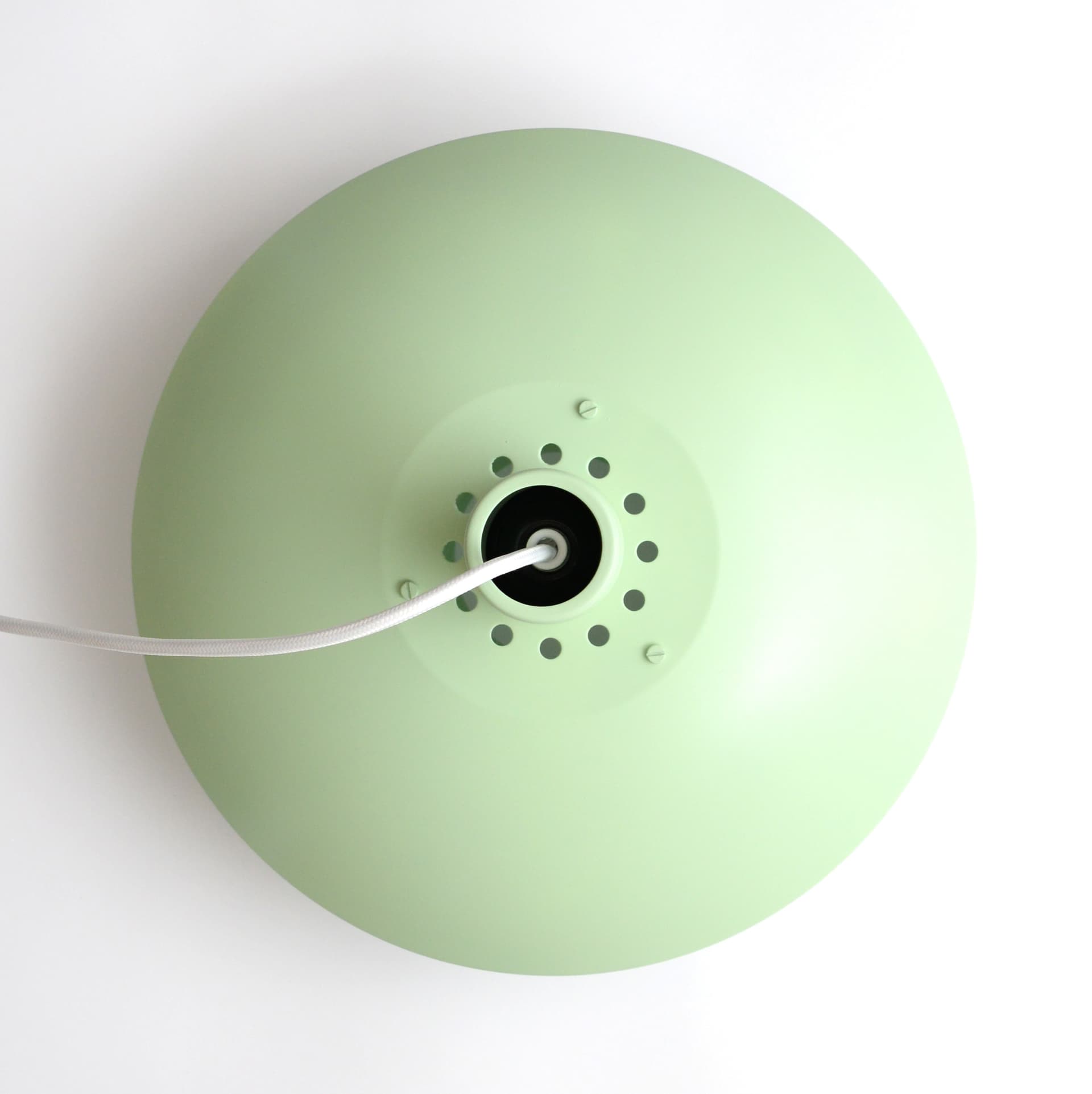 Pendant Lamp Scandinavian, green metal, 1970s. - 261482