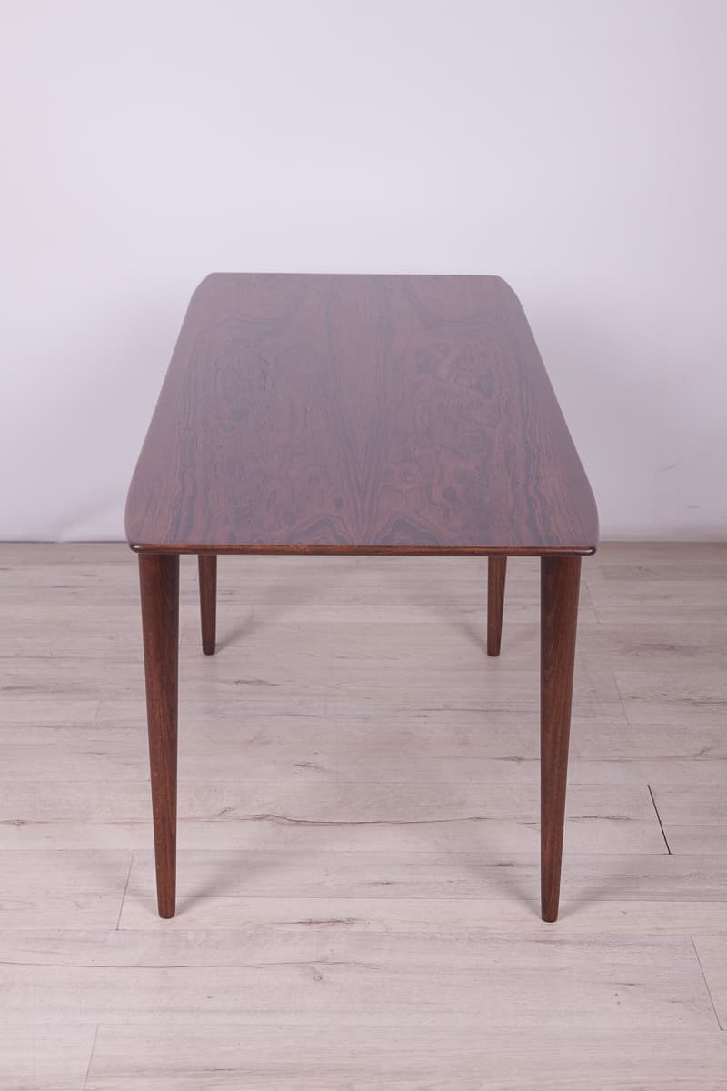 Coffee table Cortina, brown beech, brown rosewood, by S. Skogh, for Säffle Möbelfabrik, Sweden, 1960s. - 261506