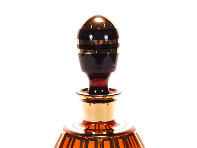 Serwis likierowy, szkło brązowe, Borocrystal Chribska, Czechosłowacja, lata 50. - 261567