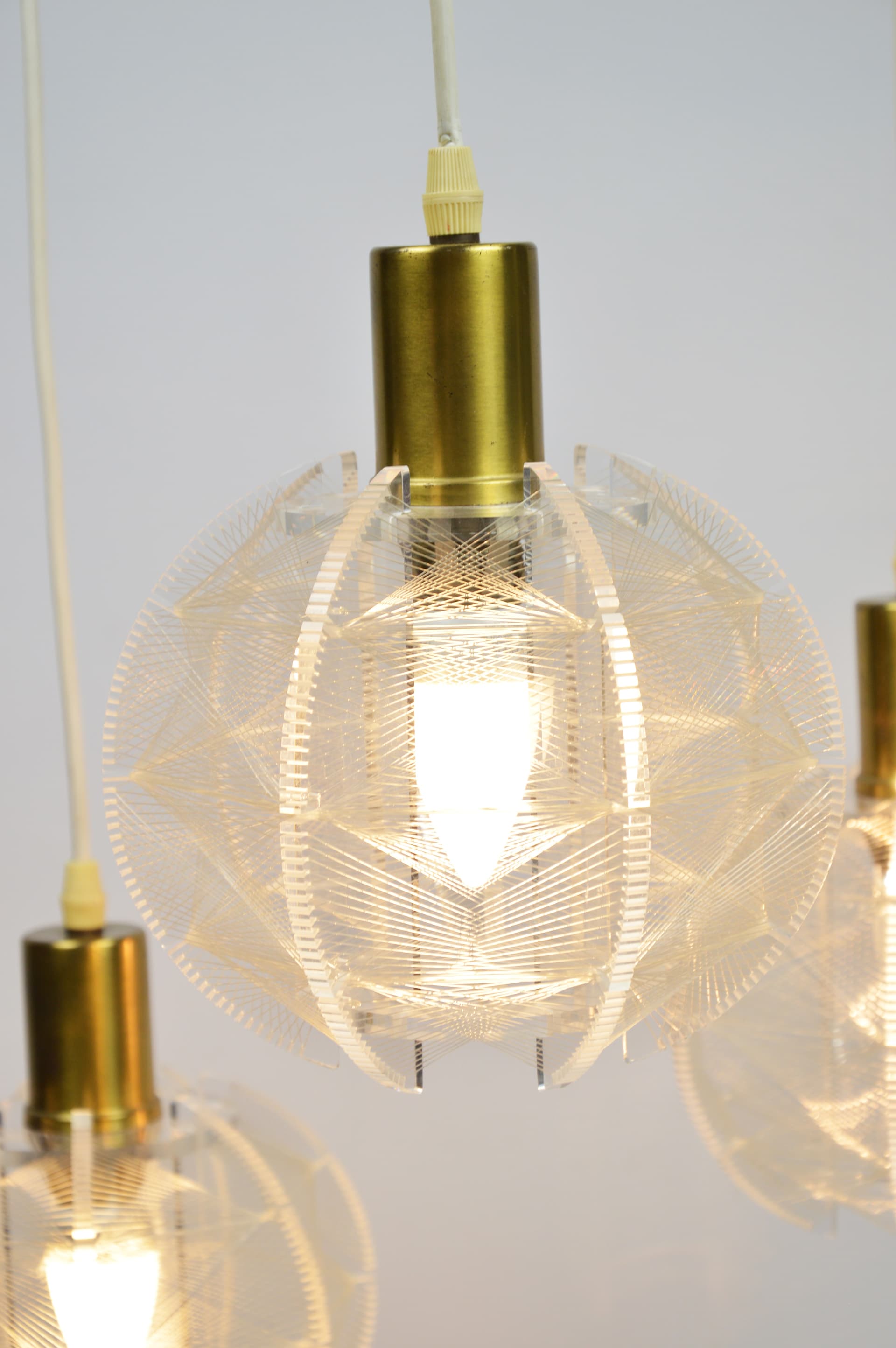 Lampa kaskadowa, Space Age, akryl transparentny, lata 70. - 261642