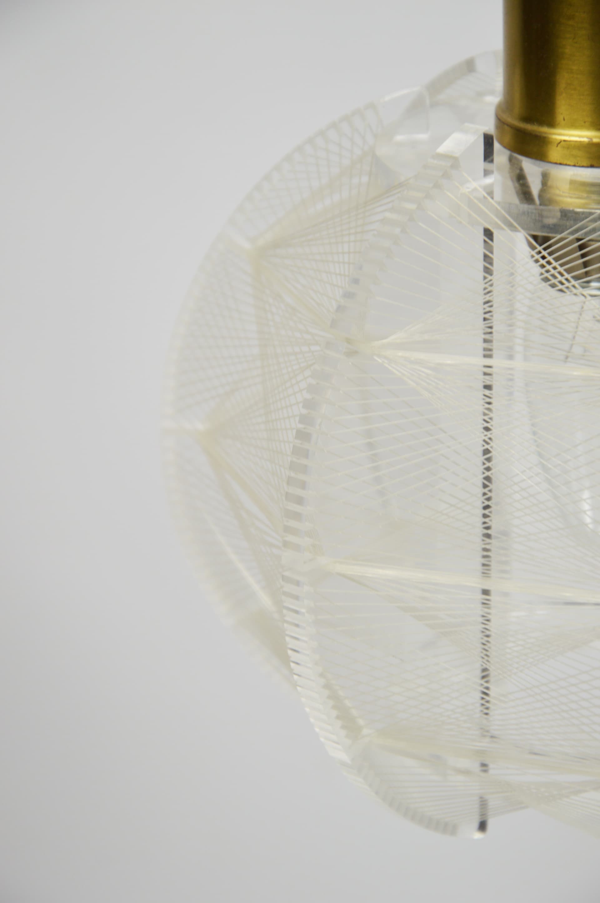 Lampa kaskadowa, Space Age, akryl transparentny, lata 70. - 261640