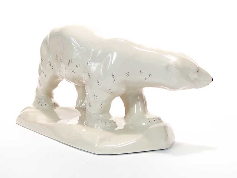 Polar bear figurine, white porcelain, Chodzież, Poland, 1960s. - 261660