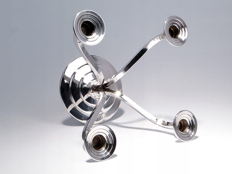 Candelabrum Art Deco, silver, brass, Belgium, 1920s - 261722