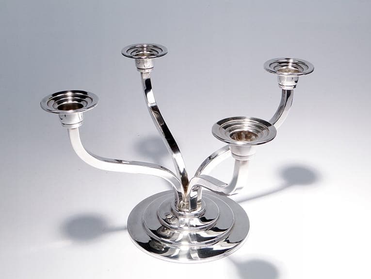 Candelabrum Art Deco, silver, brass, Belgium, 1920s - 261723