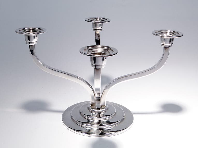 Candelabrum Art Deco, silver, brass, Belgium, 1920s - 261724