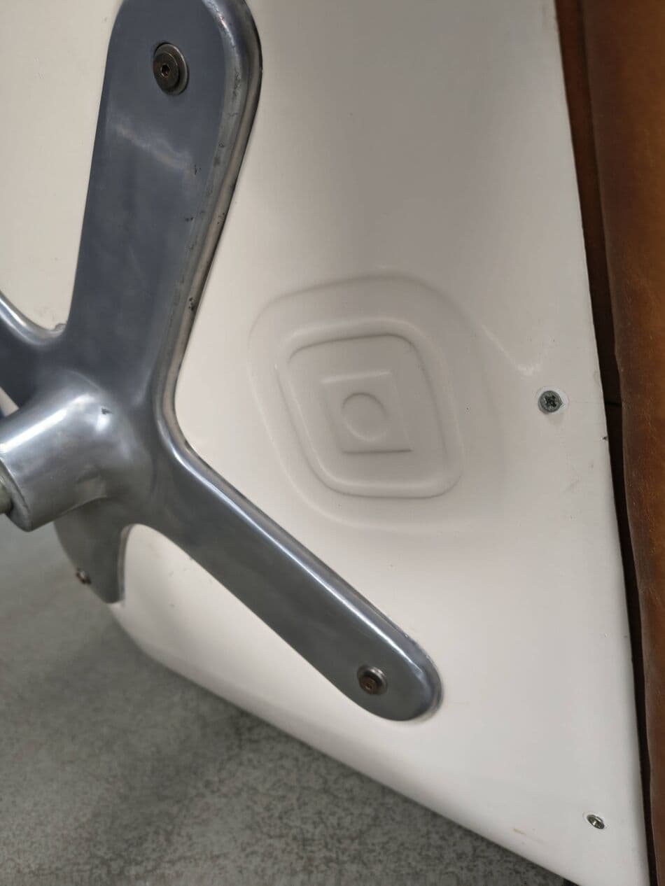 Office chair K Series, brown leather, aluminium, by E. Sottsass, Poltronova, Italy, 1970s. - 275714