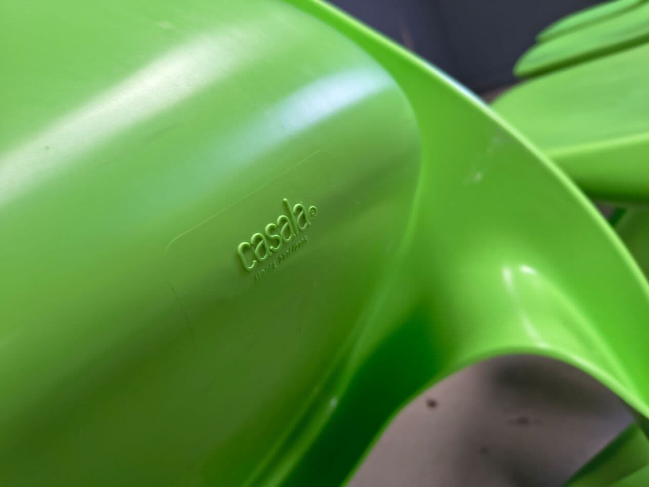 Zestaw czterech krzeseł Casalino, zielony, plastik, proj. A. Begge, Casala, Niemcy, lata 70. - 275711