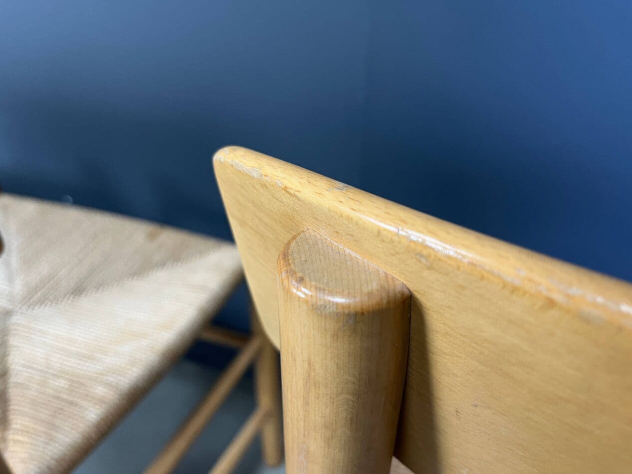 set of four chairs J39, beige oak, by B. Mogensen, Fredericia, Denmark, 1980s - 275195