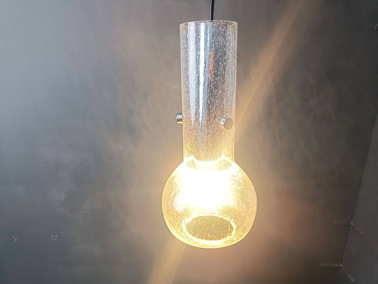 Lampa wisząca Murano, transparentny, szkło, Włochy, lata 70. - 274908
