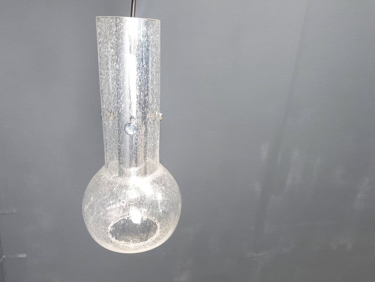 Lampa wisząca Murano, transparentny, szkło, Włochy, lata 70. - 274904