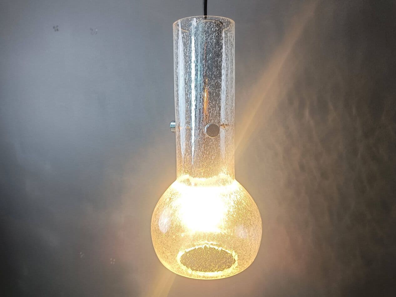 Lampa wisząca Murano, transparentny, szkło, Włochy, lata 70. - 274910