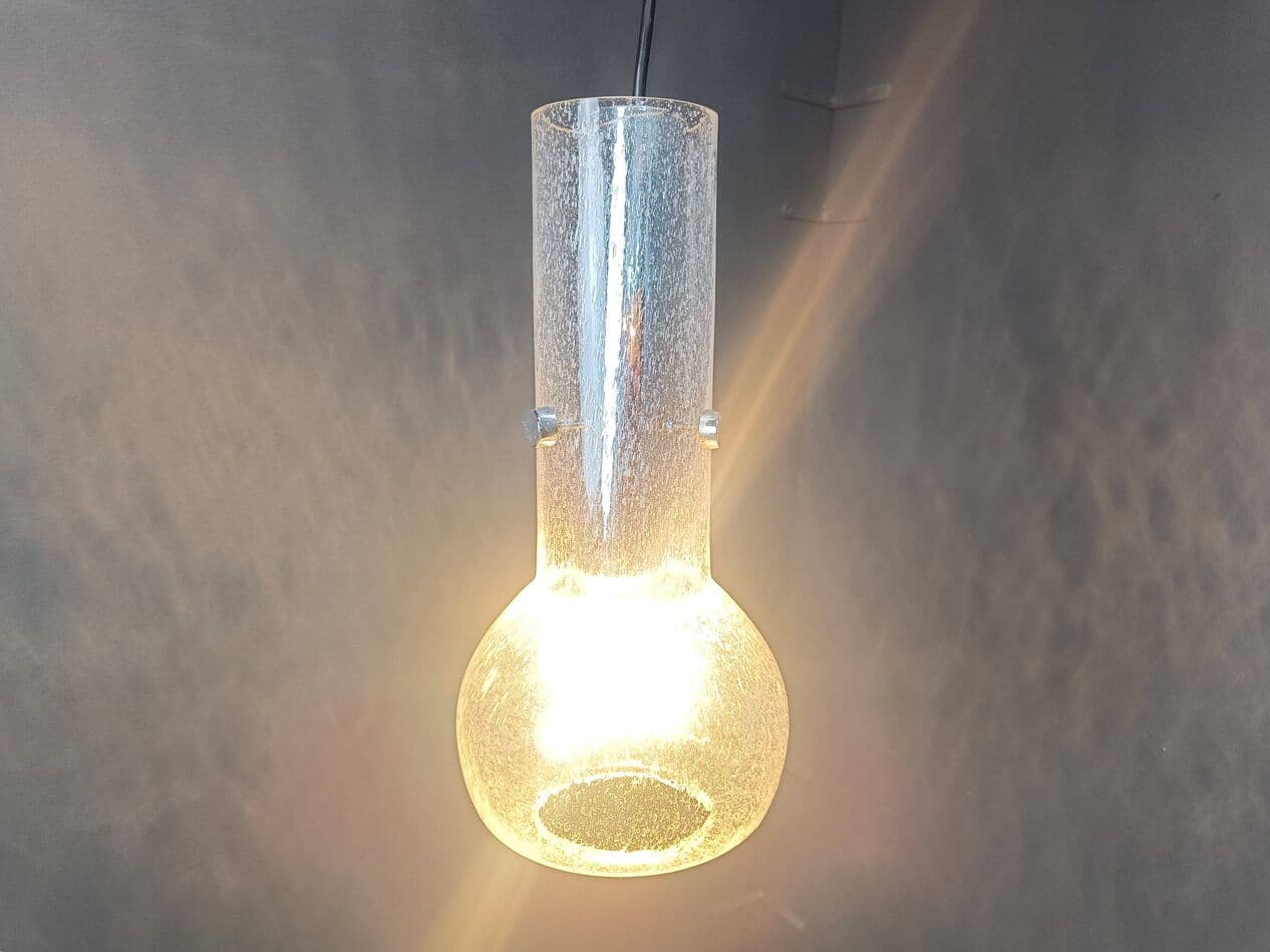 Lampa wisząca Murano, transparentny, szkło, Włochy, lata 70. - 274909